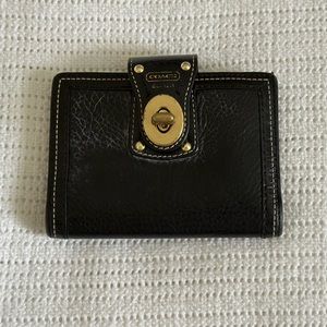 Vintage Coach Black Leather Wallet